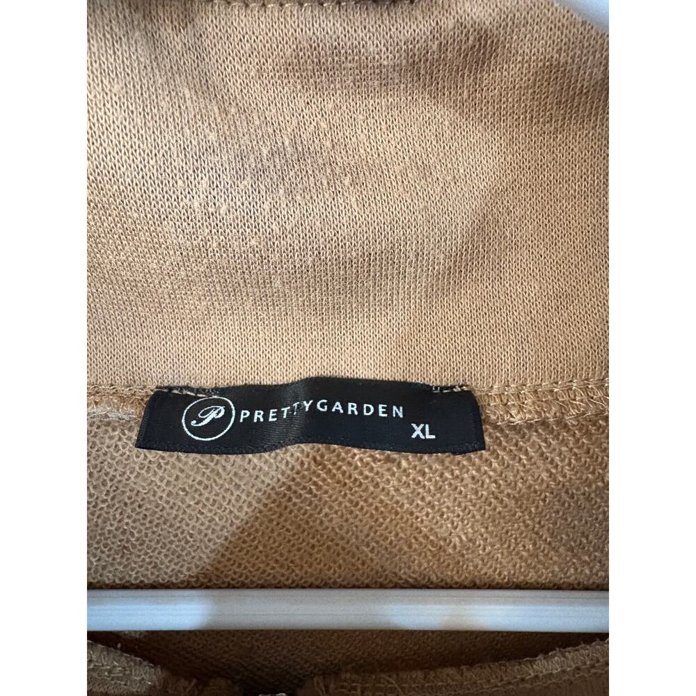 Prettygarden XL Beige Quarter Zip Dolman Sleeve Sweatshirt Pullover - Picture 3 of 3